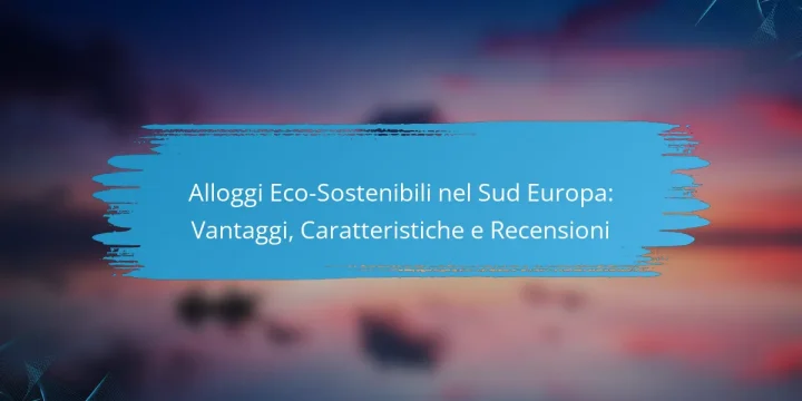 Alloggi Eco-Sostenibili nel Sud Europa: Vantaggi, Caratteristiche e Recensioni