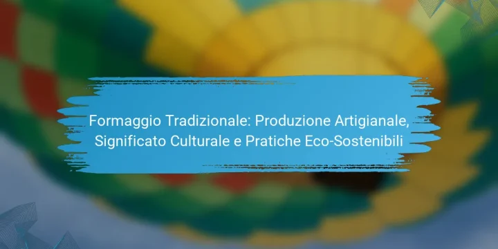 Formaggio Tradizionale: Produzione Artigianale, Significato Culturale e Pratiche Eco-Sostenibili