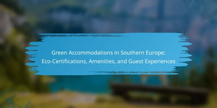 Green Accommodations in Southern Europe: Eco-Certifications, Amenities, and Guest Experiences
