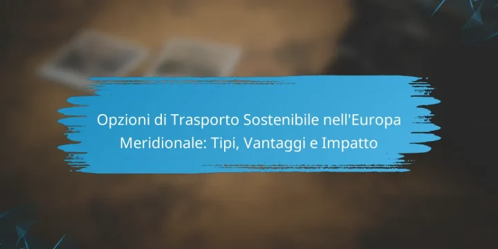 Opzioni di Trasporto Sostenibile nell’Europa Meridionale: Tipi, Vantaggi e Impatto