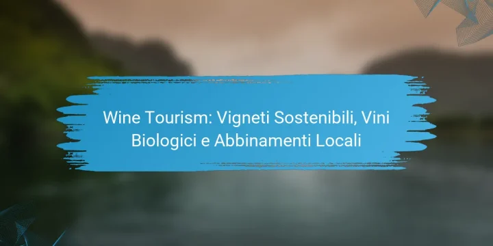 Wine Tourism: Vigneti Sostenibili, Vini Biologici e Abbinamenti Locali